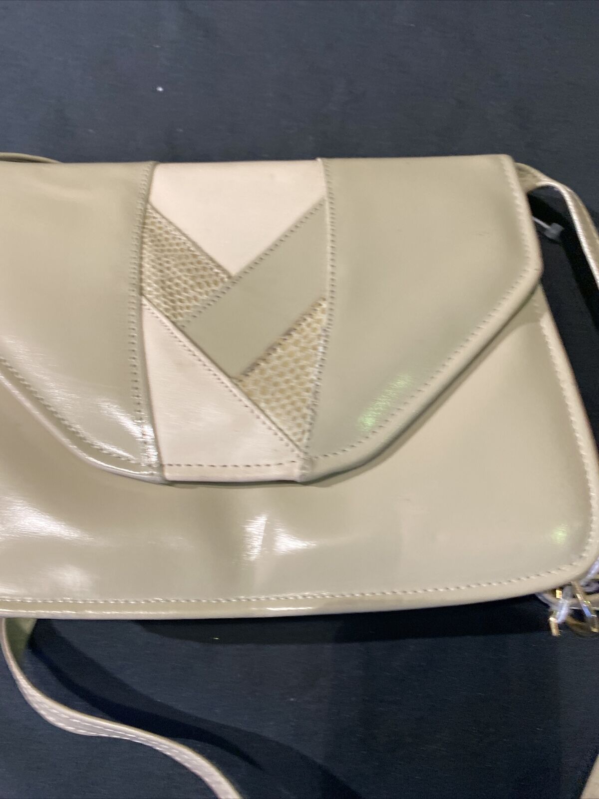 Handbag Leather made in Ireland 1990's unused Mint condition - (8438)