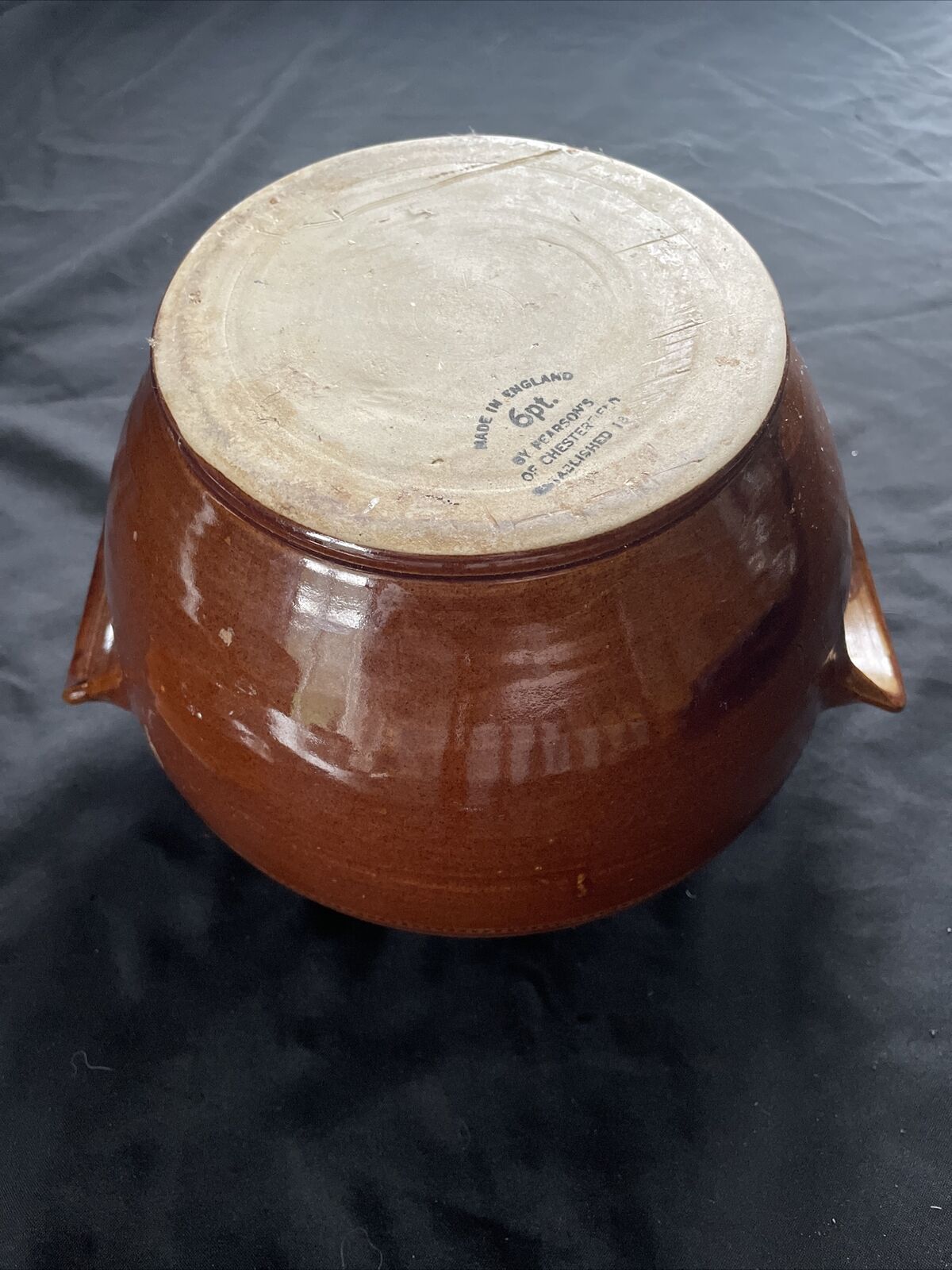 Vintage Pearsons of Chesterfield 6pt Cooking stoneware pot - (9391)