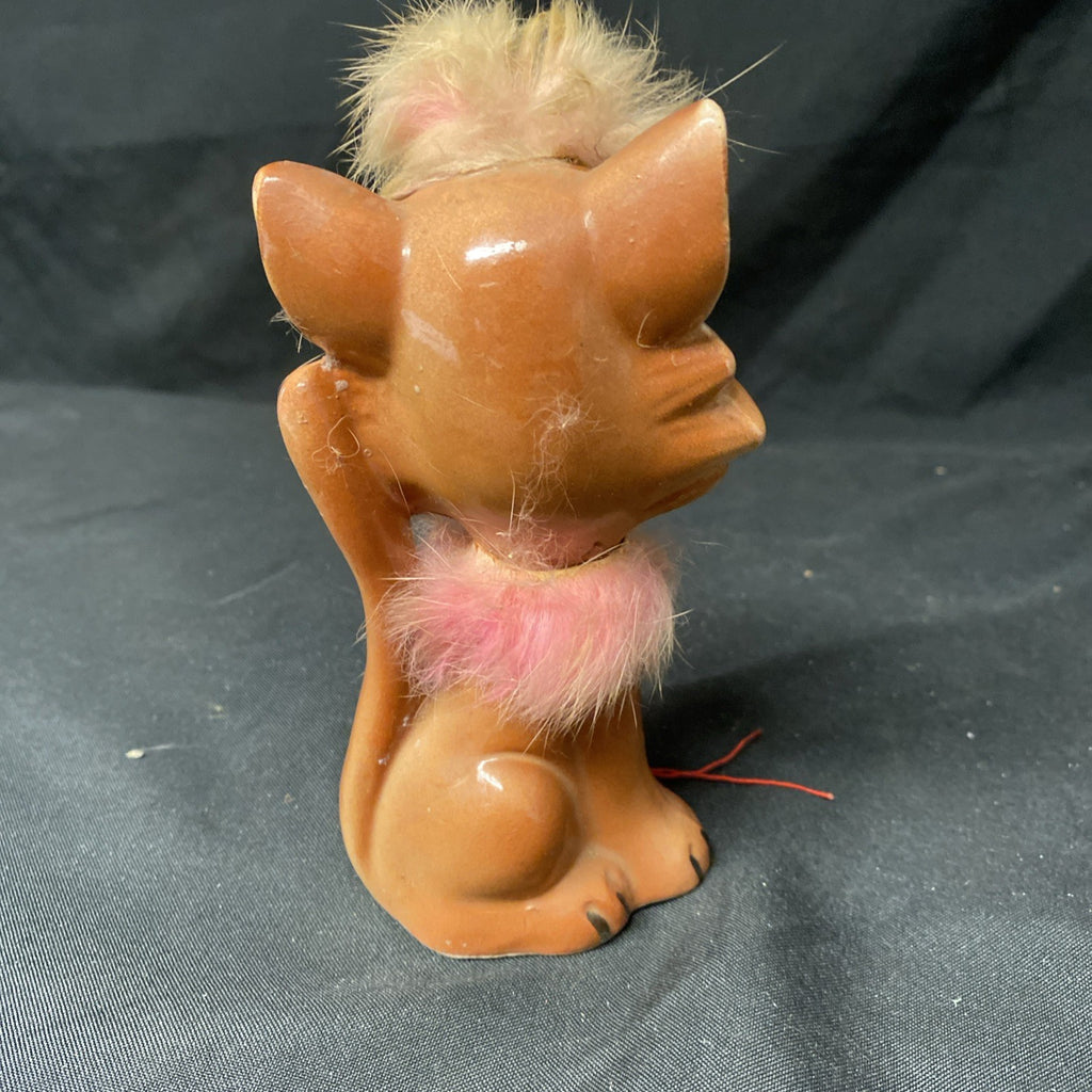 Davar Kitsch Kitty Cat Sew Caddy Scissor Holder Tape measure Japan -(1452)