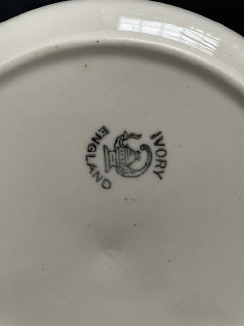 Antique Cream Bowl hand painted 220 diameter rare item - 9396