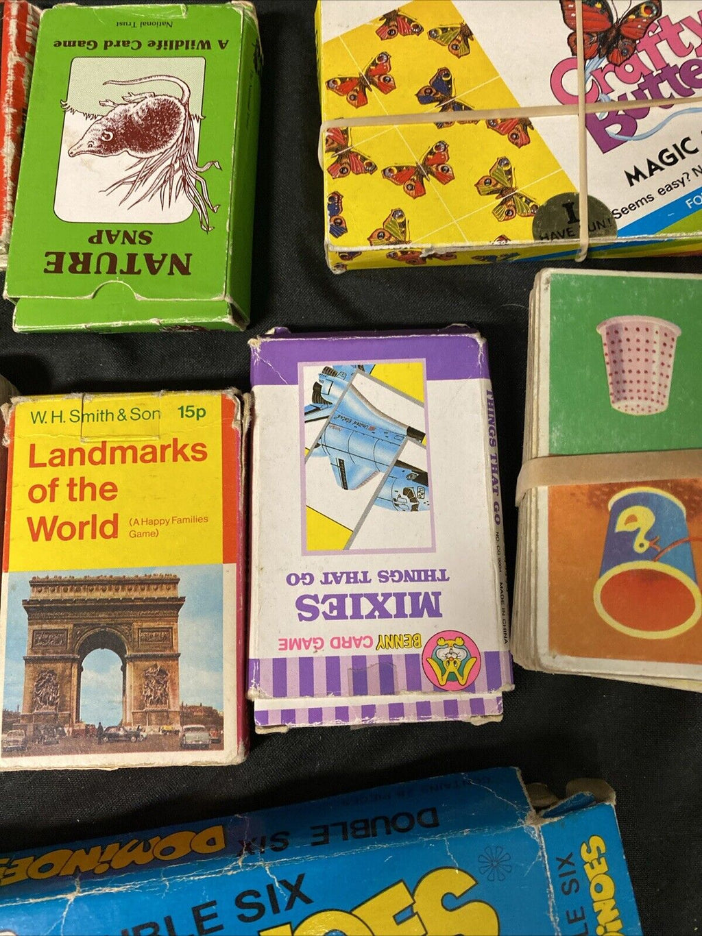 Vintage Card & pocket games x 10 National Trust Happy Families etc (5431)