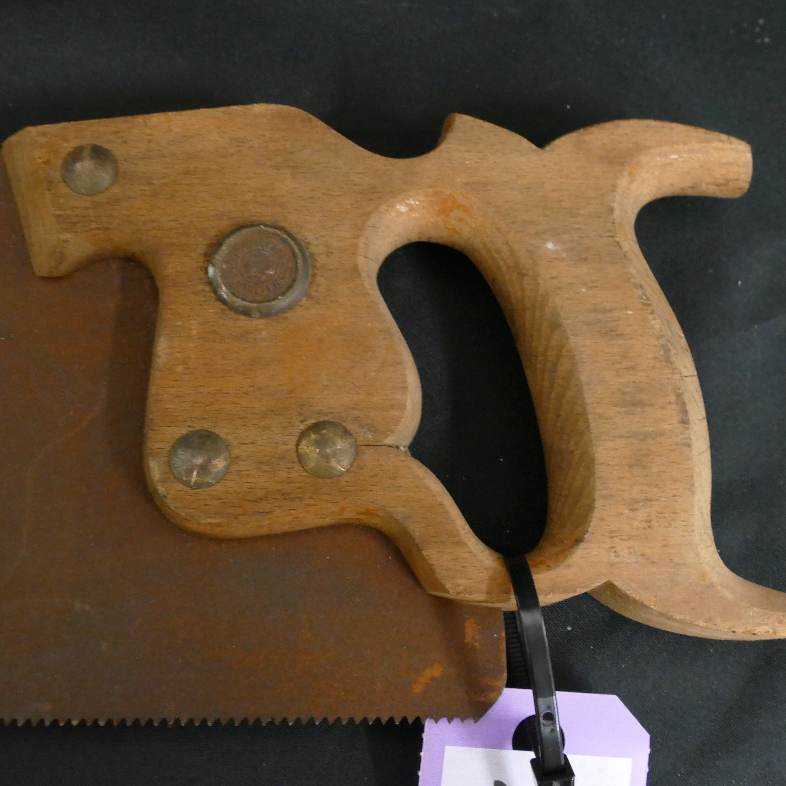 Antique Spear and Jackson saw 58cm with metal Blade Carpenters - (9297)