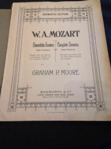 Mozart Sonaten - Bosworth Edition Leipzig for piano Antique music - 1907 (1475