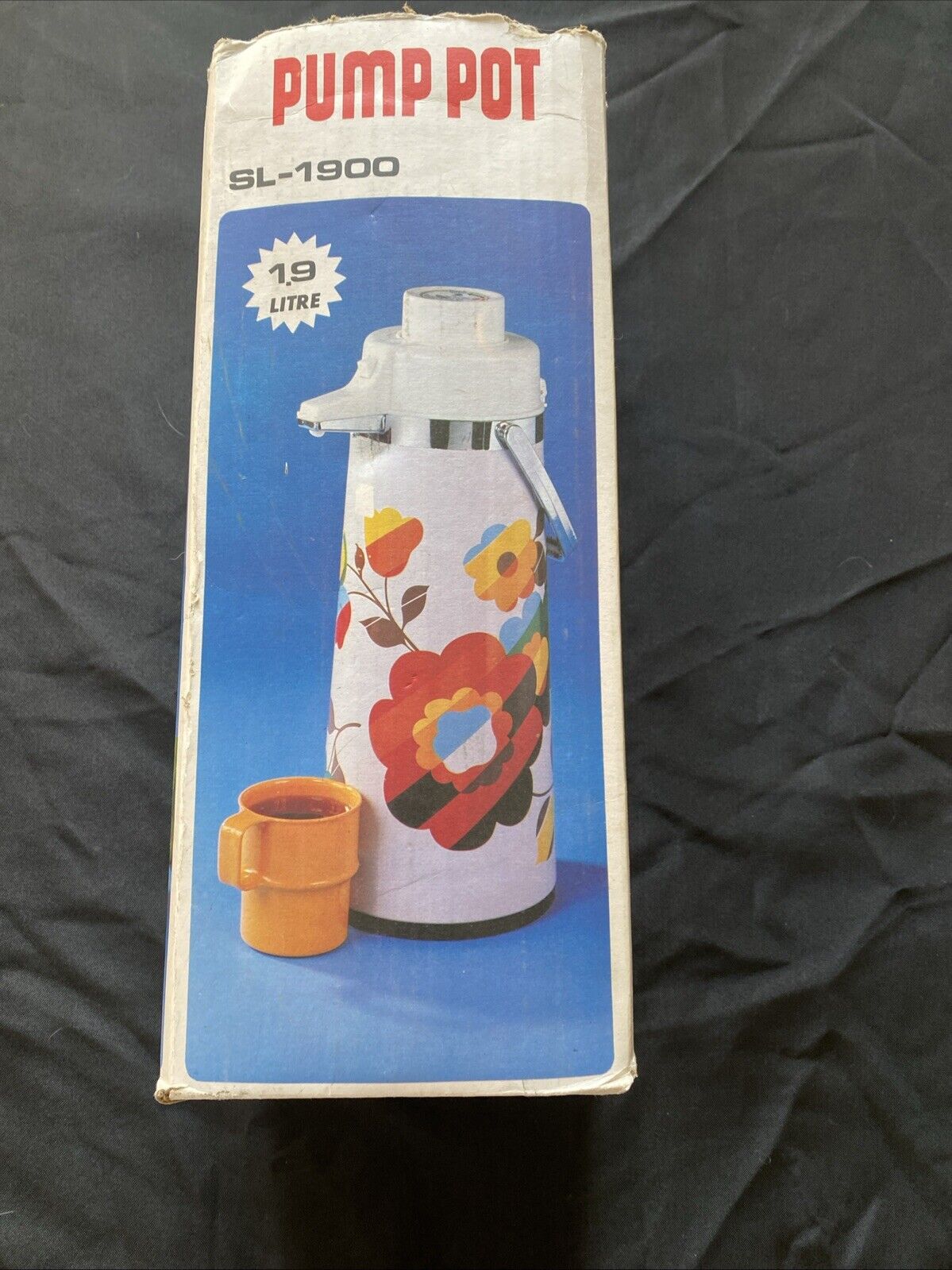 Vintage Flask Taiwan Pump-Pot Pump Pot Hot/Cold Drinks Dispenser 70s Large (5889