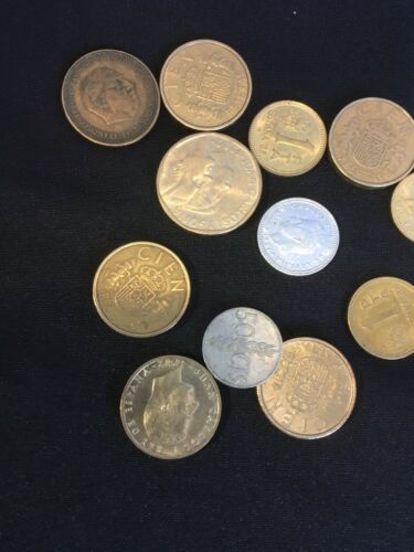 Spain Spanish PTAS Pesetas Coins Franco Carlos x  15- 1950's to 1980's (2838)
