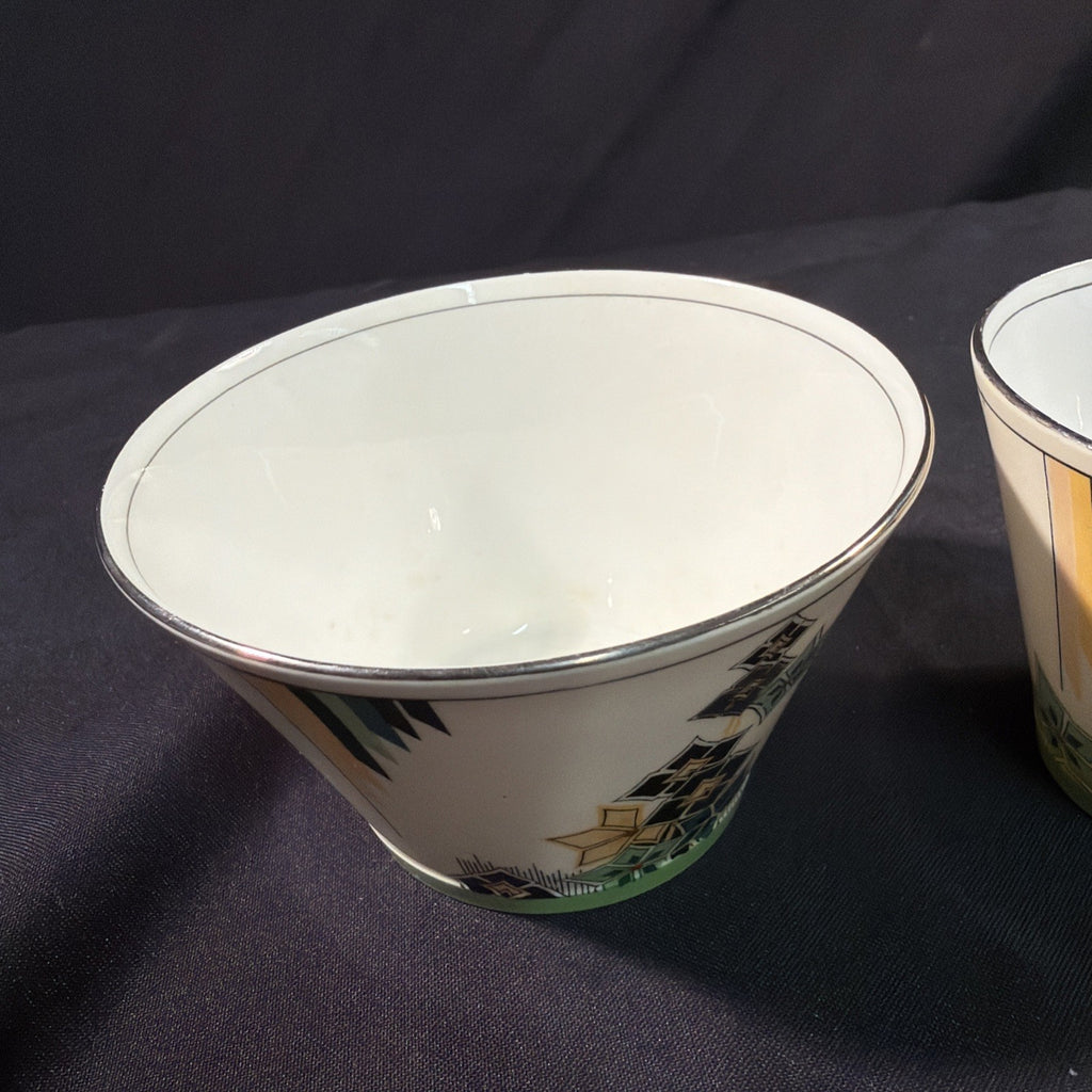Aynsley England Bone China Art Deco 1930's Tea Cup and Sugar Bowl - (2095)