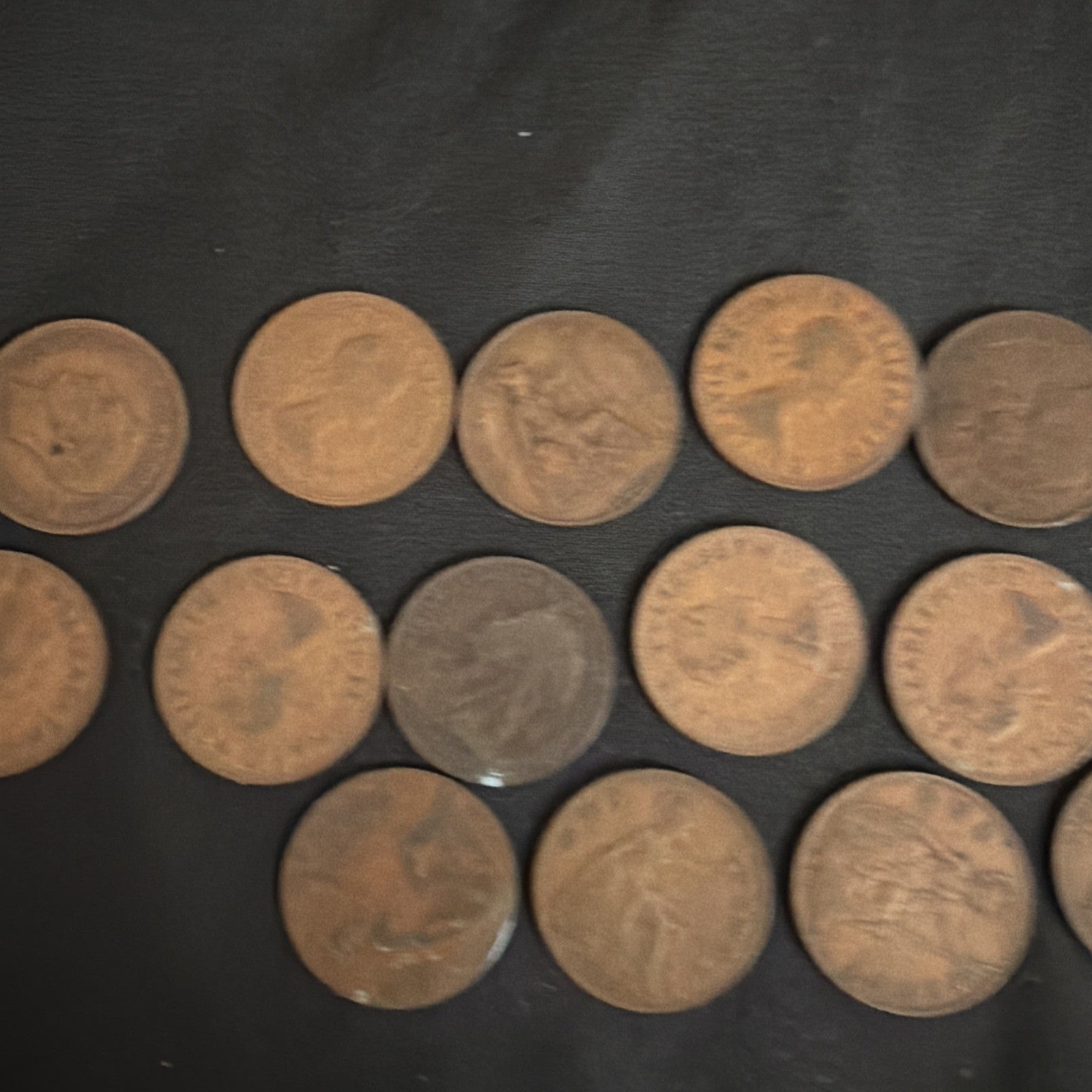 18 x British One Penny coins 1901 to 1967 spanning 3 Kings and 2 Queens  - (2360)