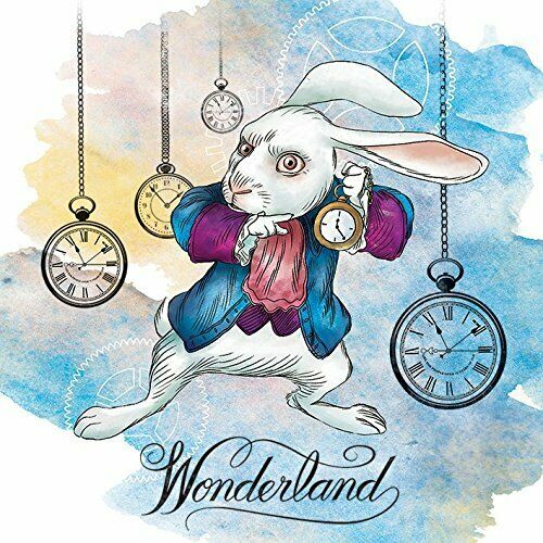 WALL ART Canvas Print 40cm x 40cm - MOVIE - Alice through the looking glass Rabbit