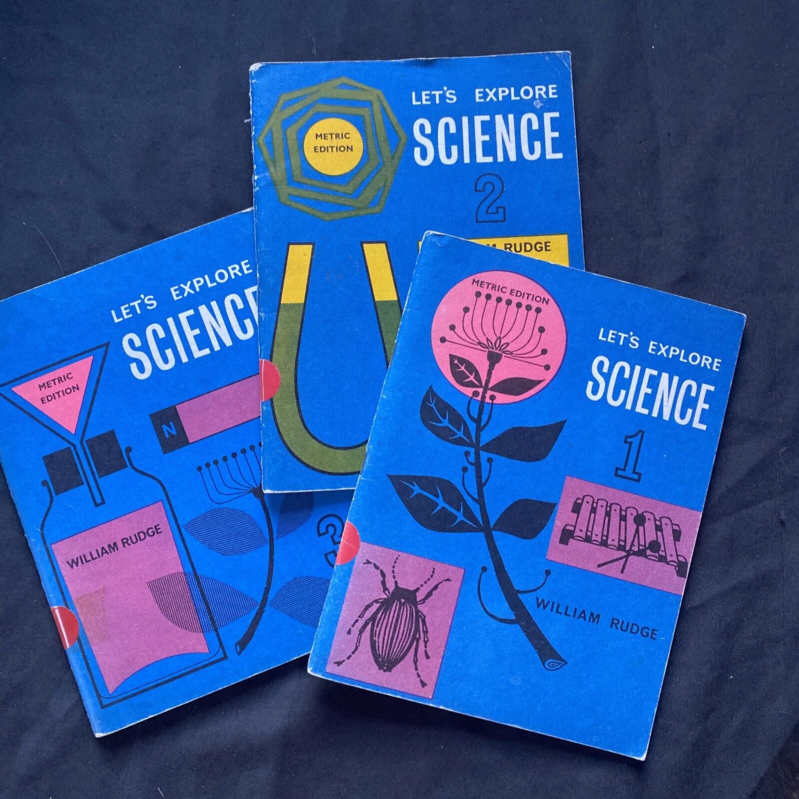Let's Explore Science William Rudge 1970 set of three books - (9599)