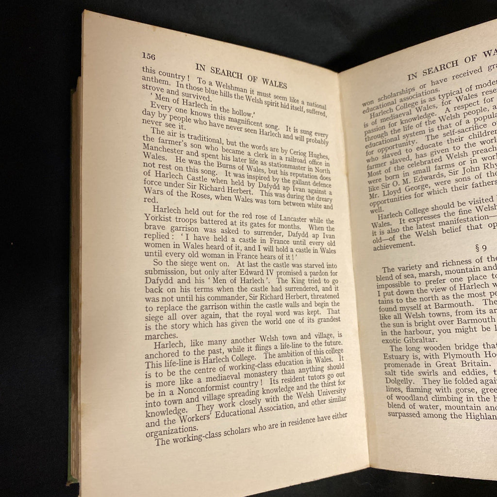 H.V Morton - In Search of Wales - 1932 Book - (1382)