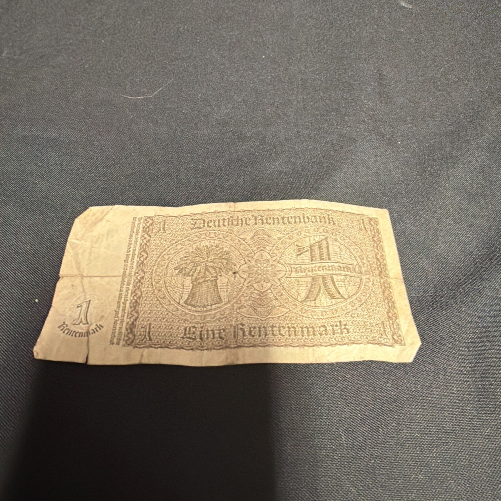 Bank Note Antique 1 Rentenmark Berlin 1937 German Banknote Circulated - (2353)