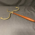 Antique Judge Barrister Wig and Gown Hanger Brass and wood Engraved - (1711)