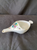 Antique Ceramic Invalid feeder Floral with Gilt 14.5cm wide - (5835)