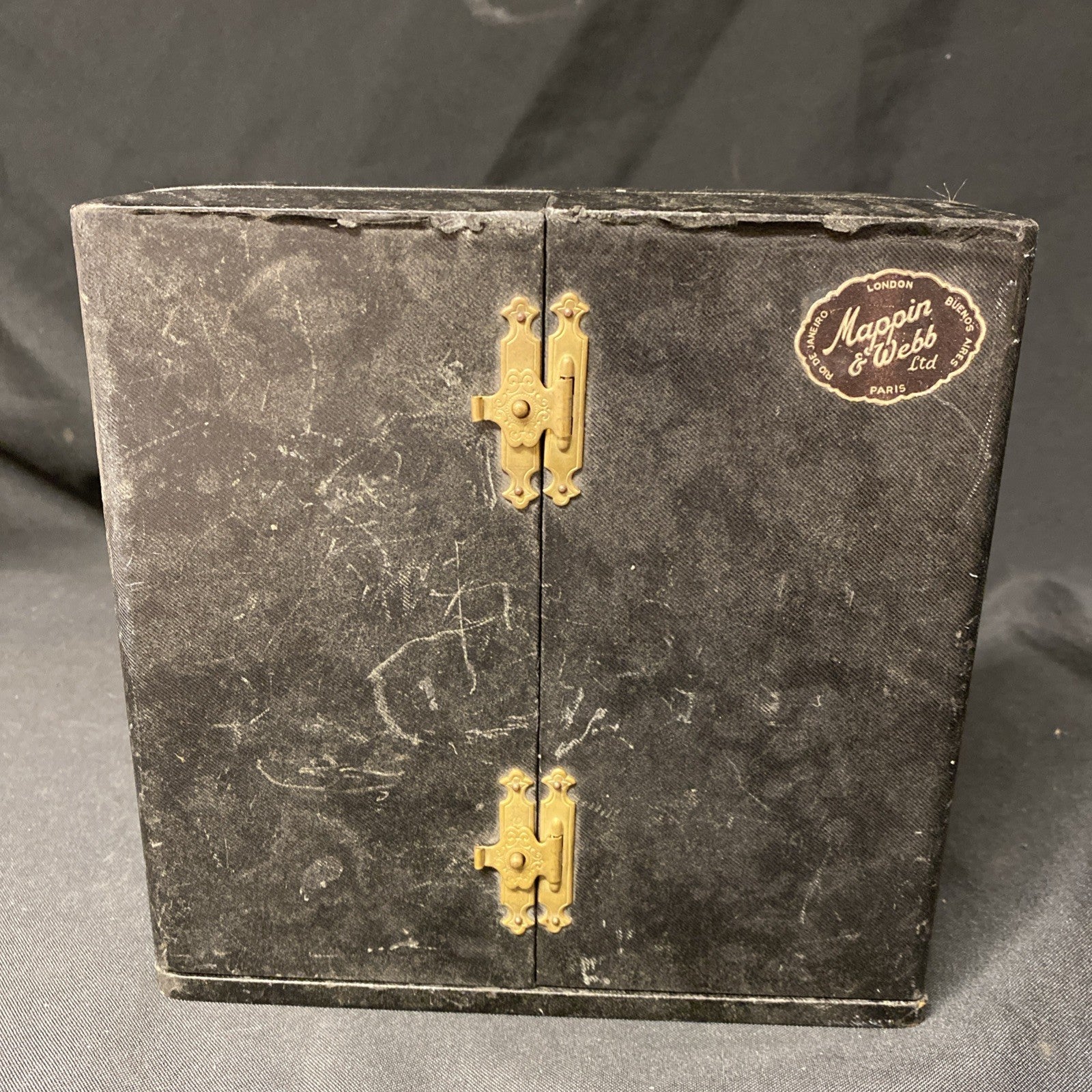 Mappin & Webb Angelus Boxed Clock very heavy brass 1930's Needs Repair -(1733)