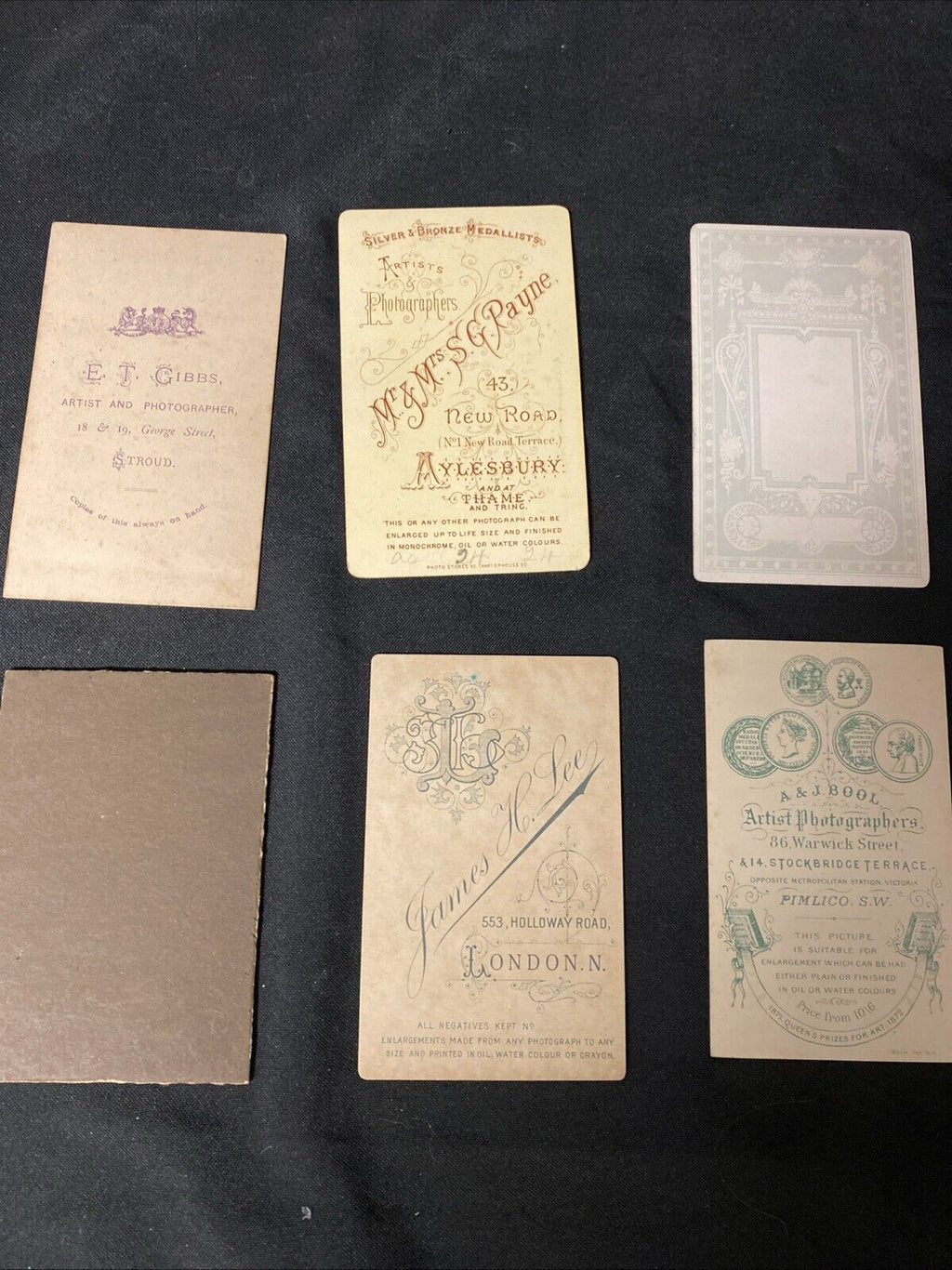 Victorian Carte De Vista CDV's x 6 Features Ladies Portraits, London - (5448)