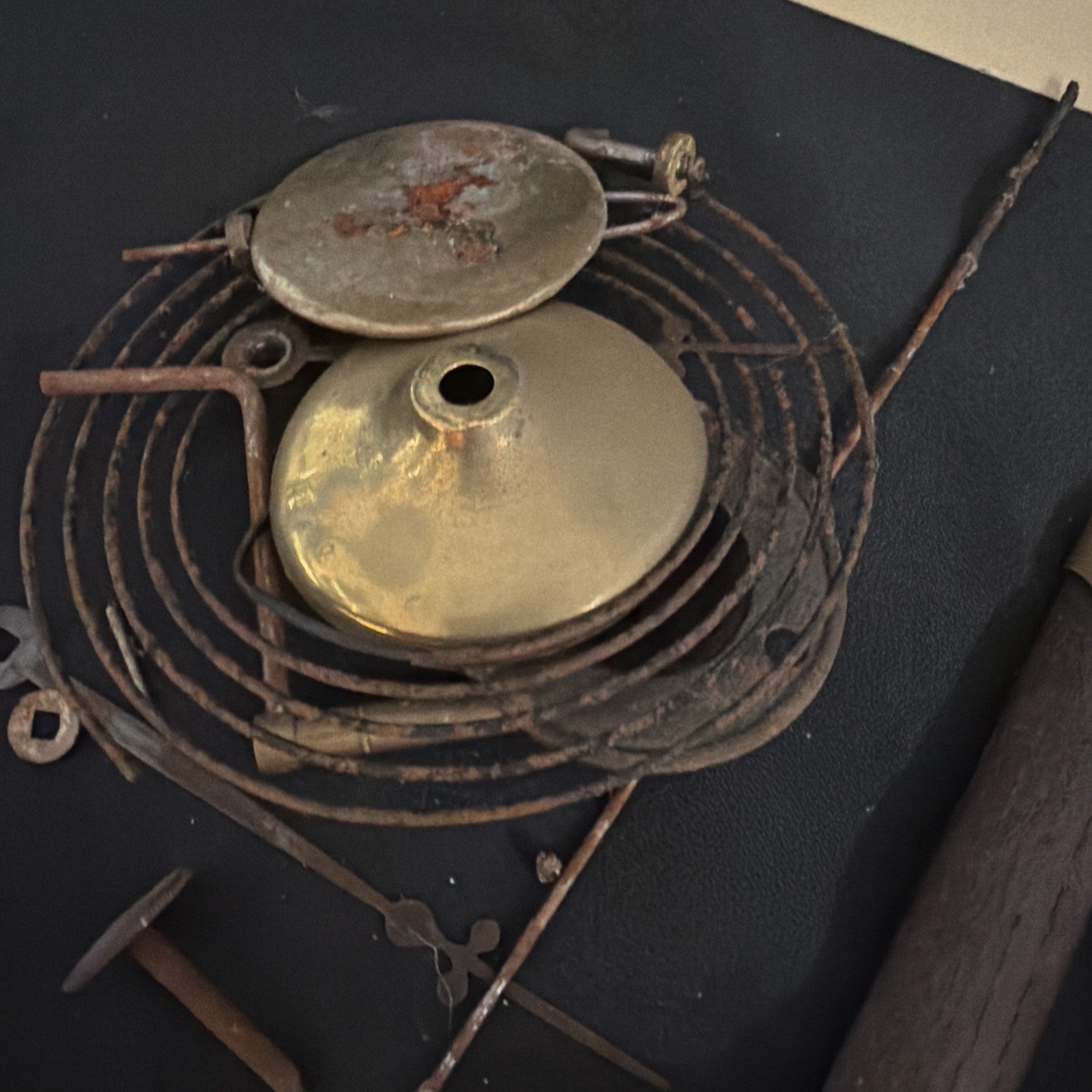 Jerome & Co "New Haven" 8 Day Clock 1850's Face, movement & weights - (1950)