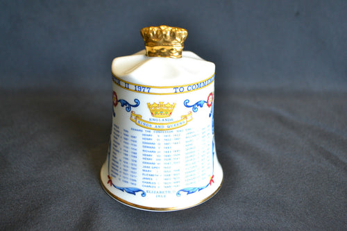 Aynsley China Commemorative Kings & Queens Silver Jubilee 1977 China BELL (1558)