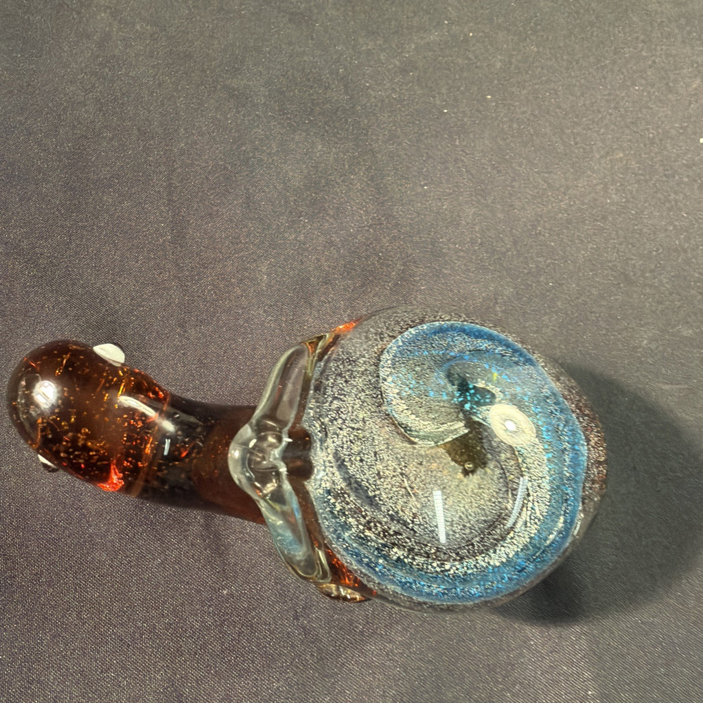 Murano Glass Turtle Amber Glass Ornament 15cm Vintage 1970's - (2084)