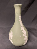Vintage Wedgwood Jasperware Sage Green Grecian Bud Vase - (1601)