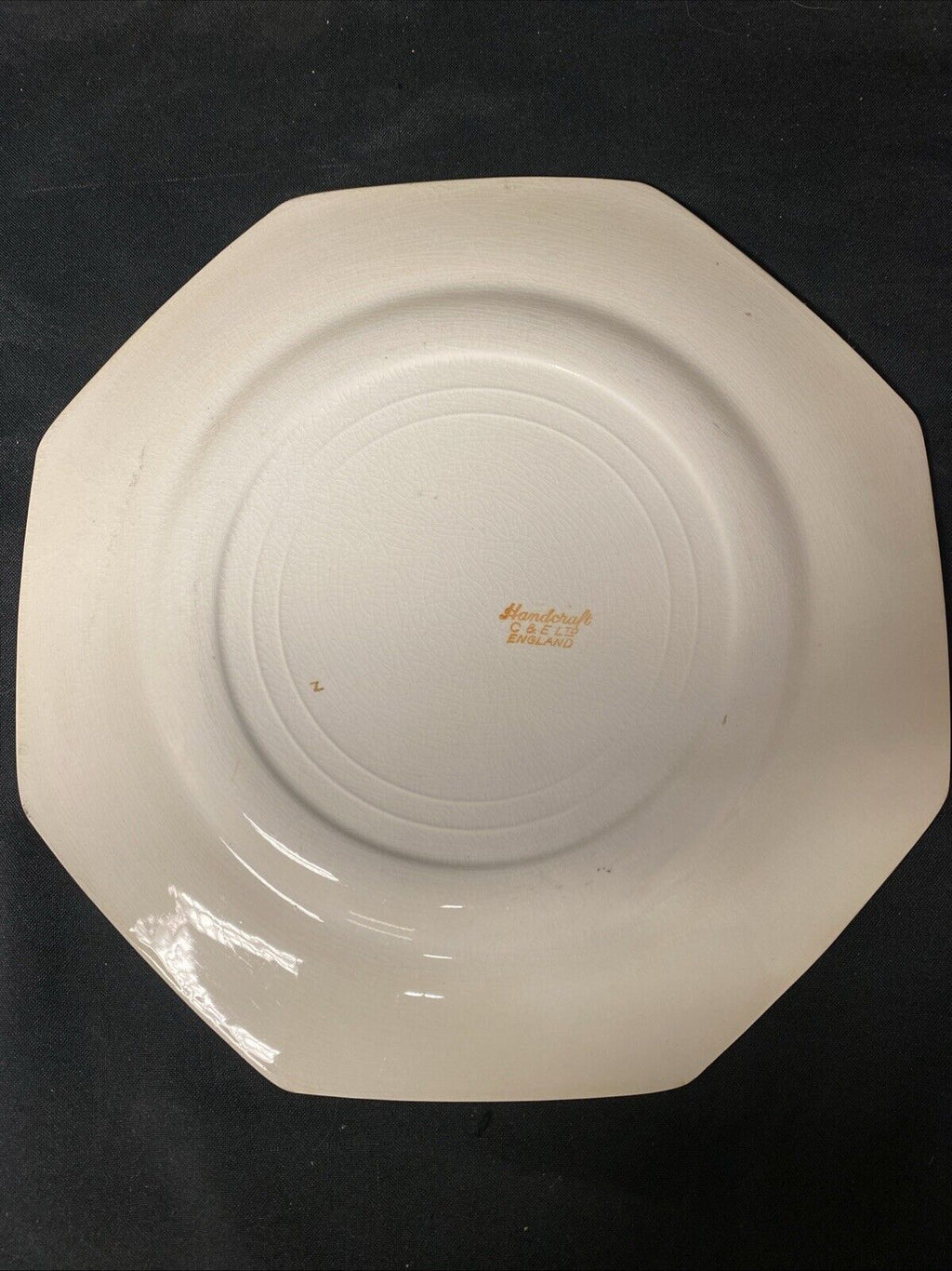 Antique Art Deco Cartwright & Edwards C&E Ltd Handcraft Plate - (5831)