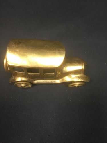 Vintage heavy cast brass Vintage car toy - heavy brass - (6653)