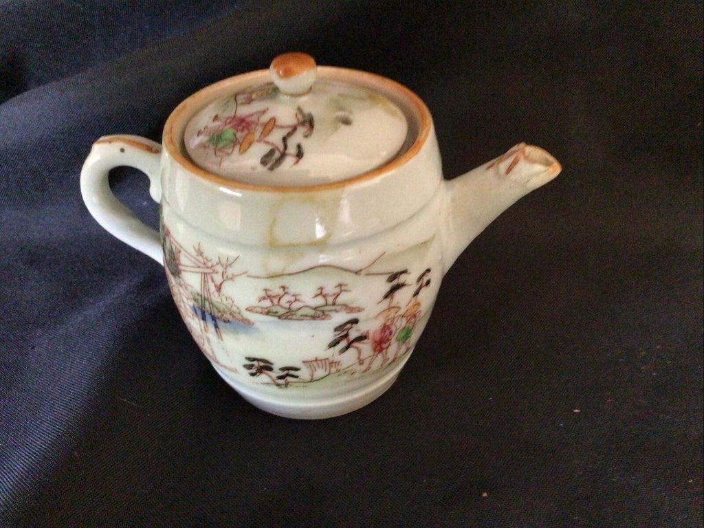 Teapot Collectors Small Ceramic Vintage 7cm Japanese Style - (8371)