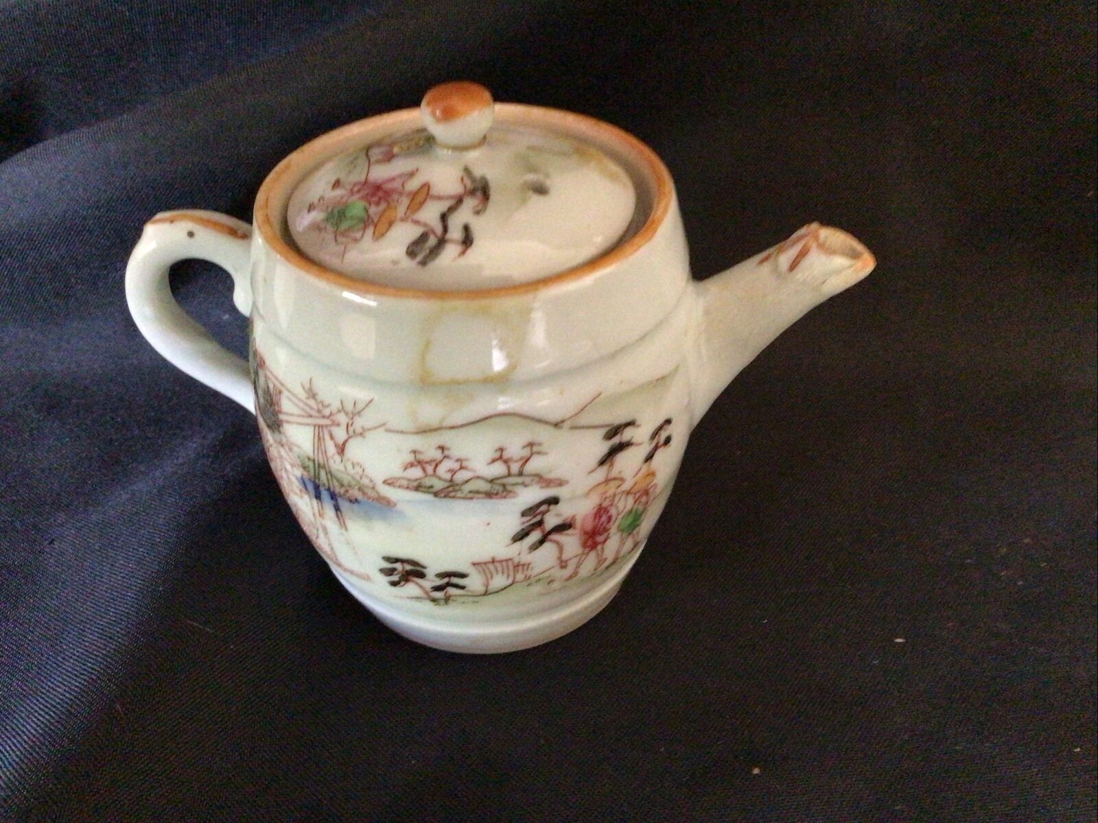 Teapot Collectors Small Ceramic Vintage 7cm Japanese Style - (8371)