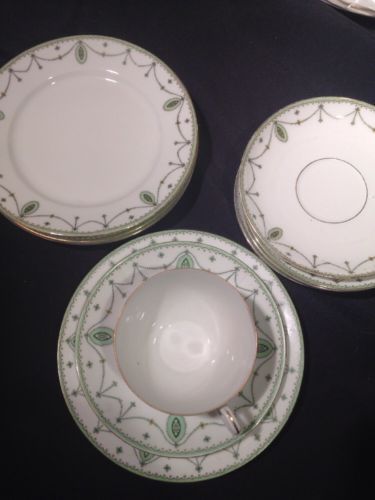 Moritz Zdekauer MZ Austria Design ALT 578 - 10 pieces green swags 1905 (1500)