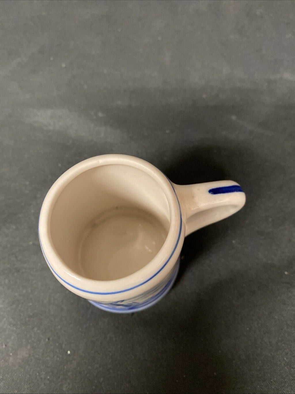 Delfts Blue Hand Painted Blue & White Miniature China Stein Tankard - (5821)