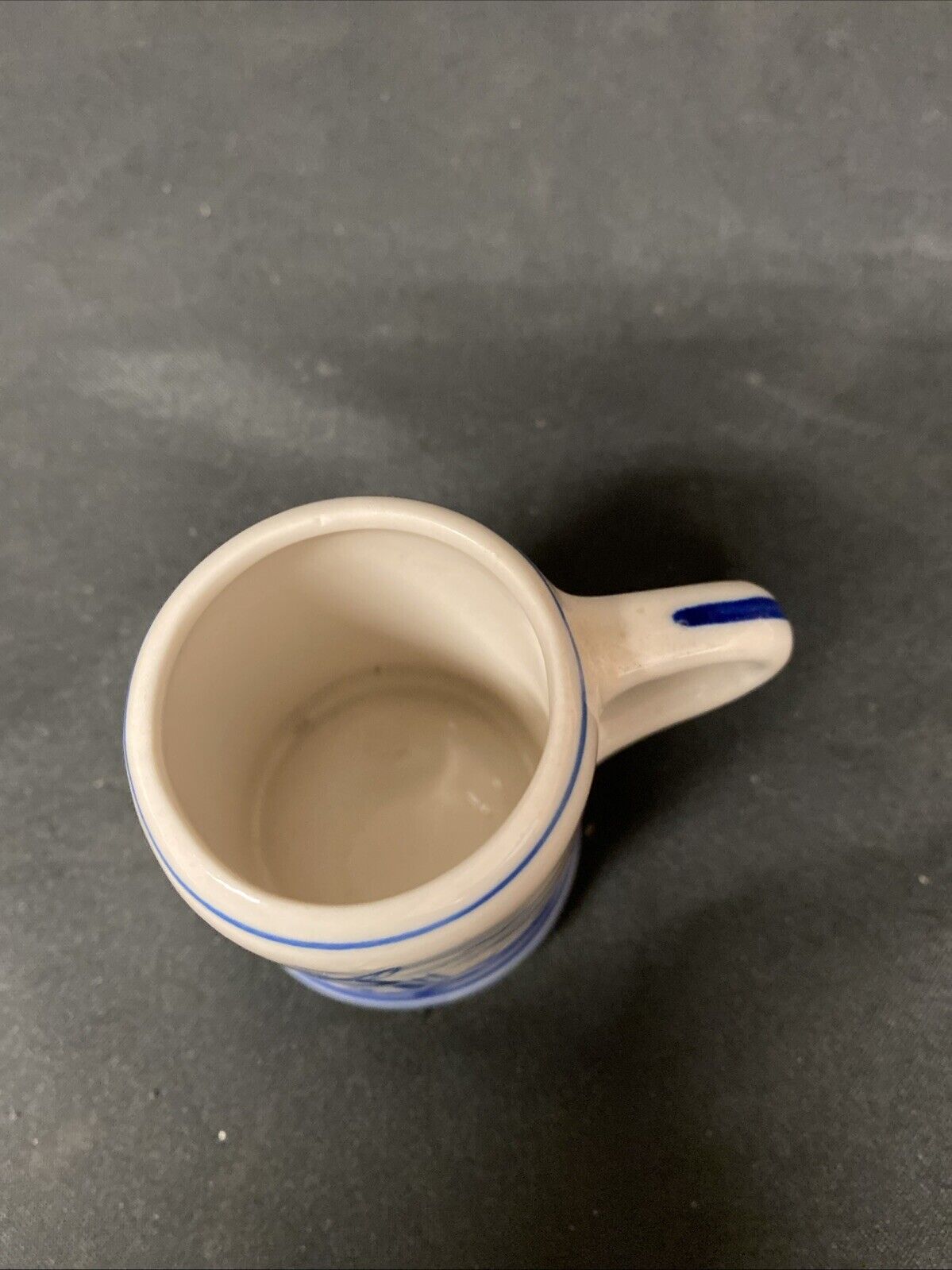Delfts Blue Hand Painted Blue & White Miniature China Stein Tankard - (5821)