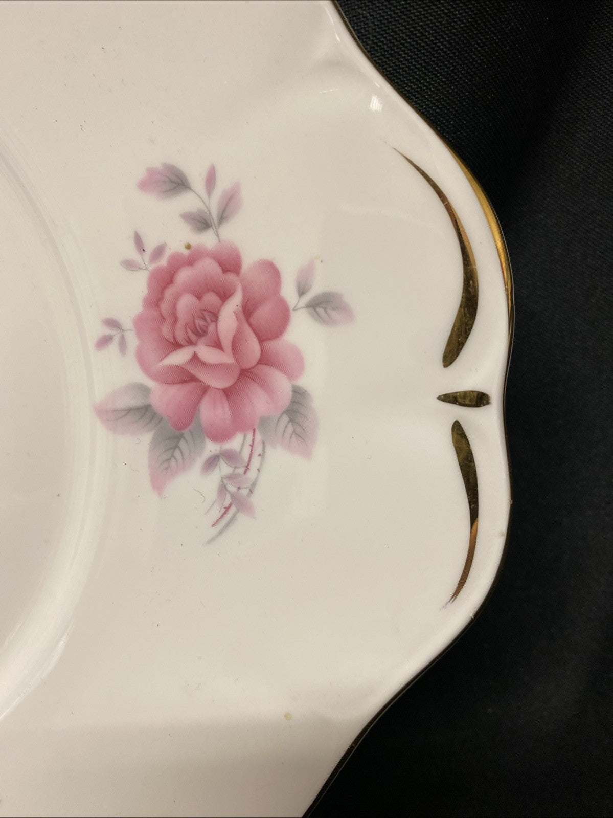 Duchess Fine China Pink Rose Cake Plate  - (1592)