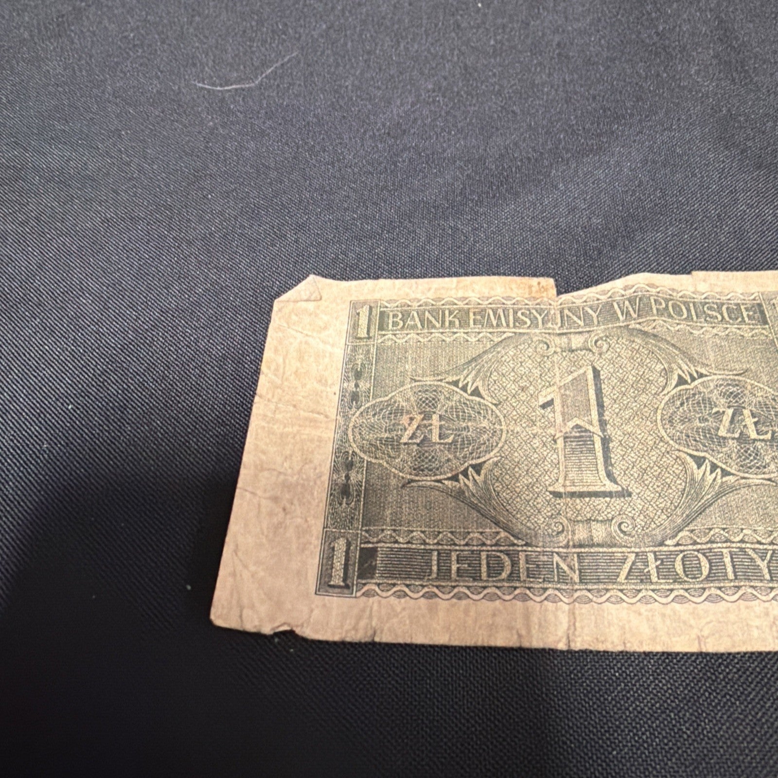 Bank Note Antique Poland 1 Zeoty Jeden Circulated 1941 - (2318)