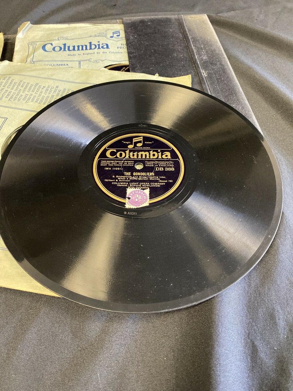 Columbia Gilbert & Sullivan The Gondoliers 6 x 78rpm records - (7126)