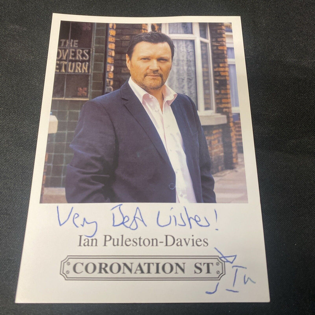 Coronation Street Ian Puleston-Davies Genuine Autographed fan card photo (8925)