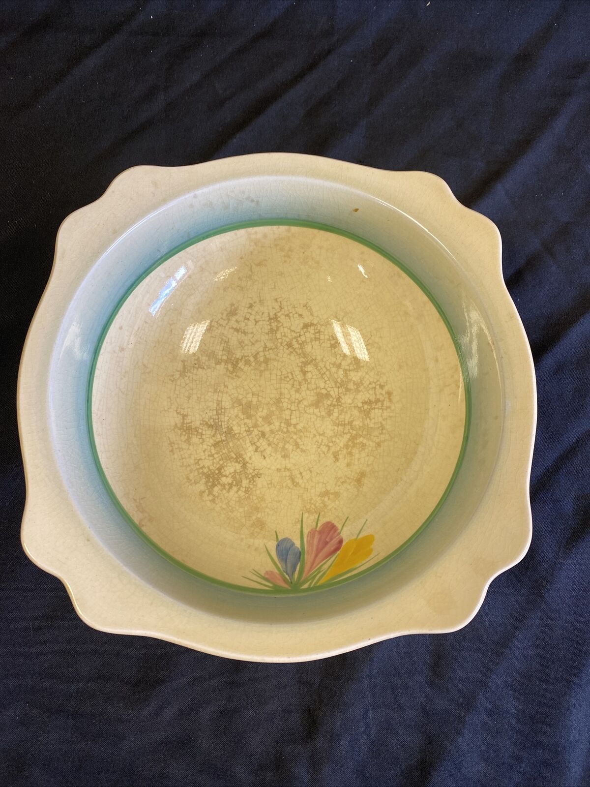Clarice Claiff Crocus Design Newport Pottery - Serving Bowl 25cm - (7661)