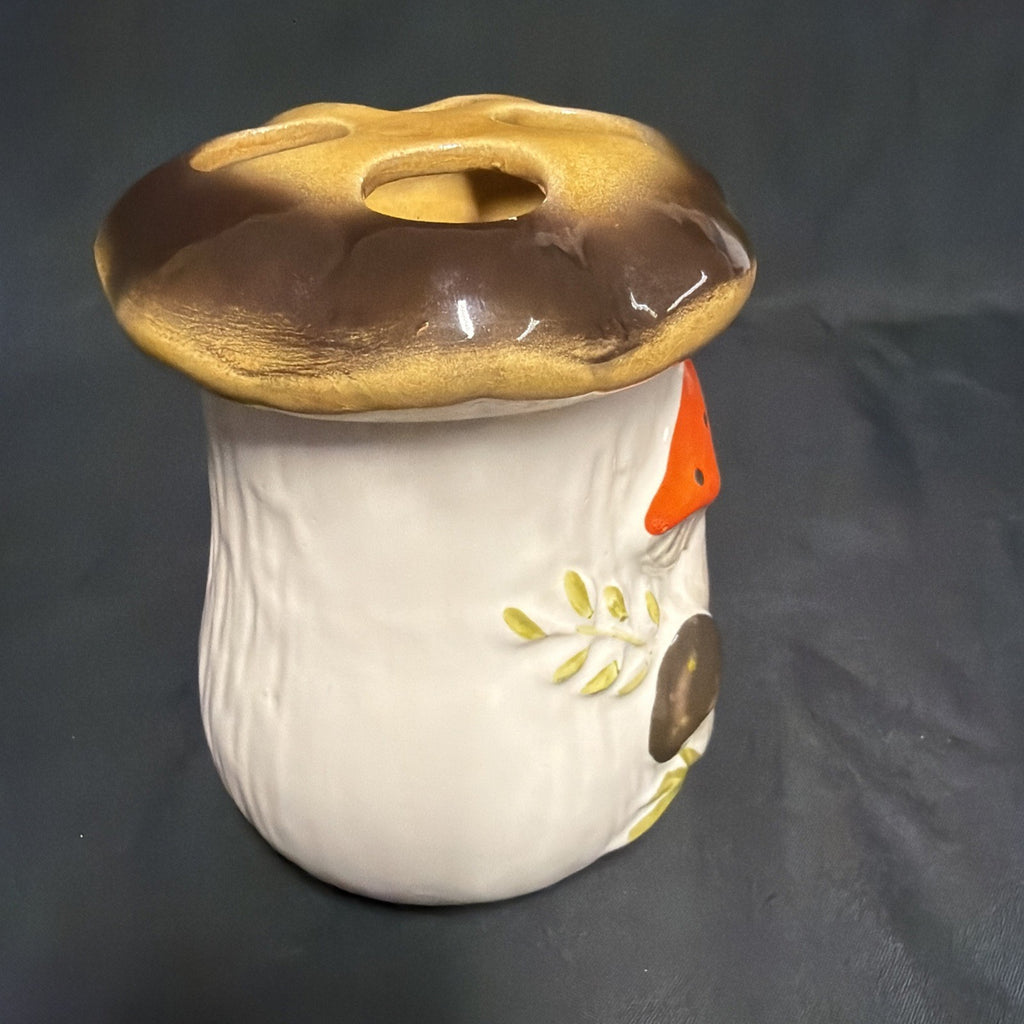 Merry Mushroom 1973 Sears Laurentian pottery Canada Utensil Holder - (1850)