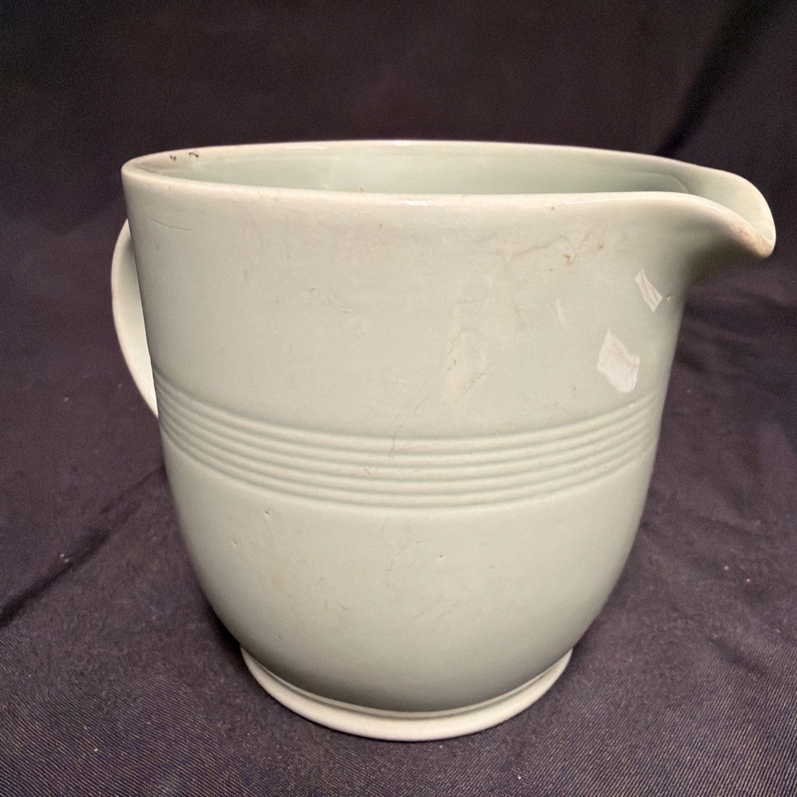 Wood's Ware Beryl Utility Green 1940's large Jug 12cm tall, 13Cm D.- (1924) 
