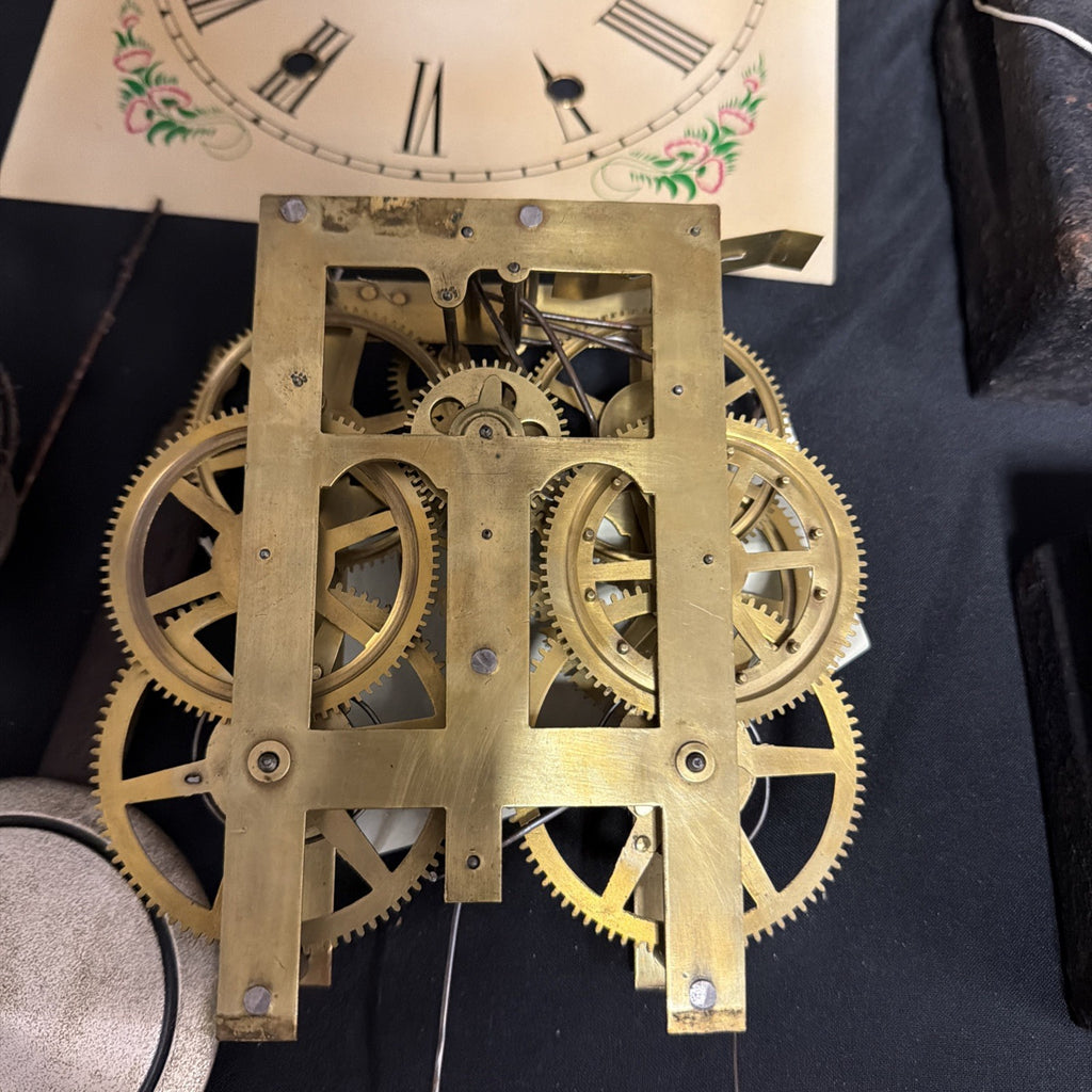 Jerome & Co "New Haven" 8 Day Clock 1850's Face, movement & weights - (1950)