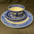 Adderley Ware Old Willow 1 Sugar Bowl 2 x side plates 1 x saucer 1 x Bowl- (1719)