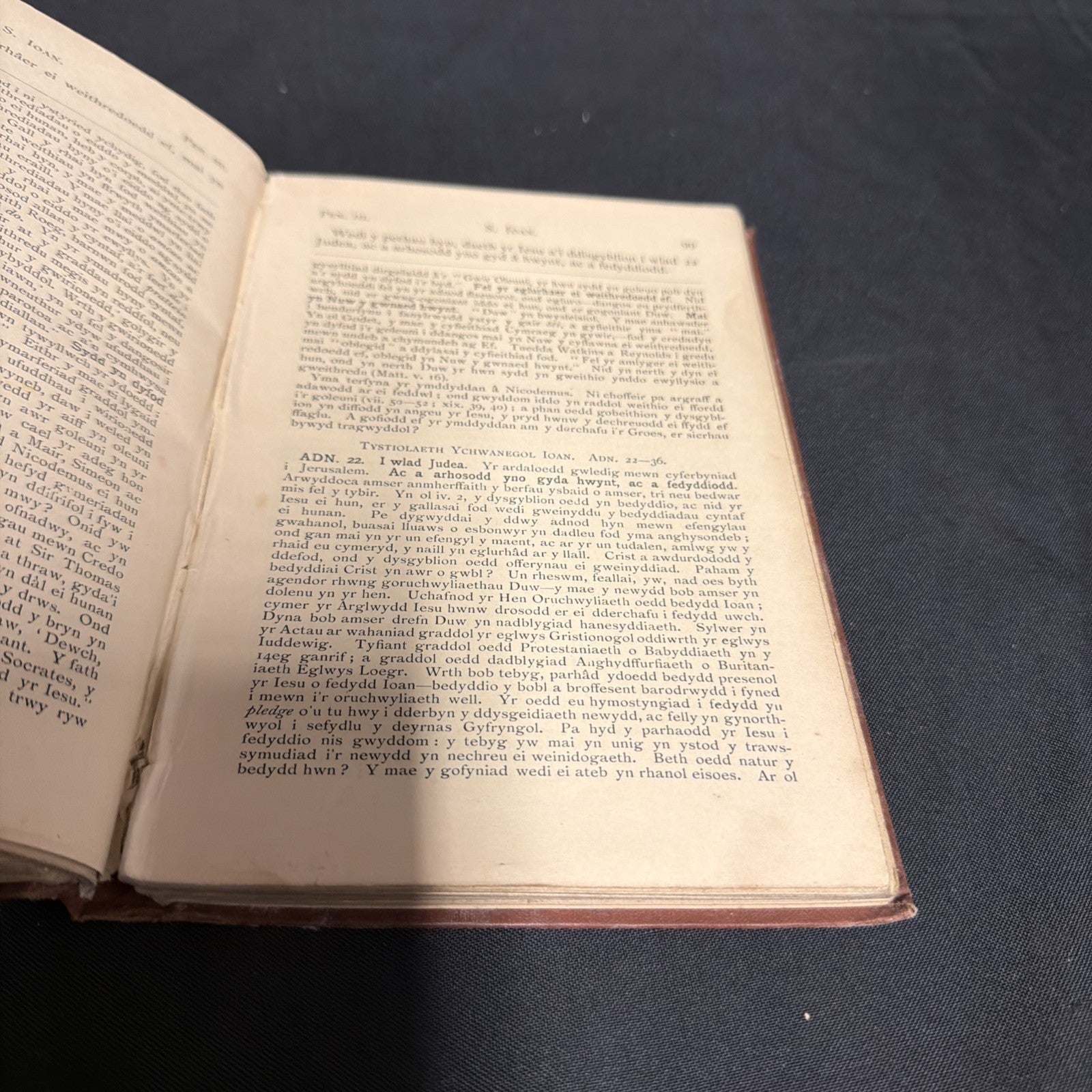 Yr efengyl Yn Ol St. Ioan, Parch. J Cynddylan Jones - Welsh Language book - (1904)