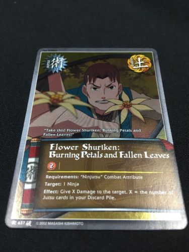 Shonen Jump's Naruto Collectible card Flower Shuriken Burning Petals #637 (6326)