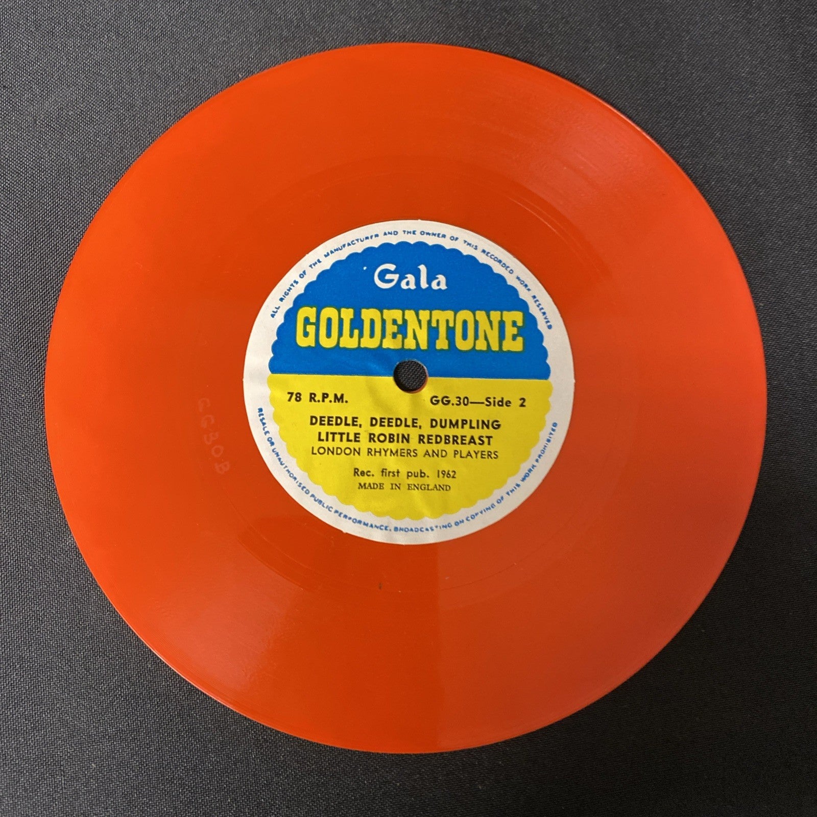 VINYL RECORD - Goldentone ORANGE Vinyl 4 songs Peter Pumpkin Eater Etc - (1439)