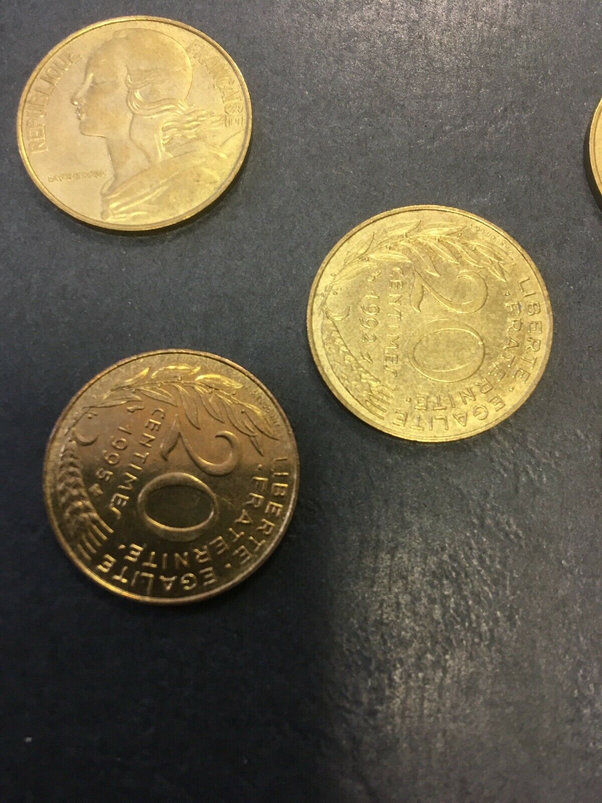 France 20 Centimes Coins Marianne x 5 - All 1990's - (2748)