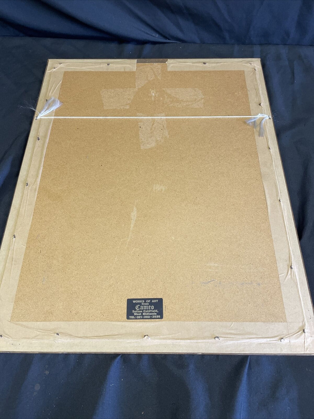 Vintage double matted watercolour print large by F Massa Hay Cart - (8142)