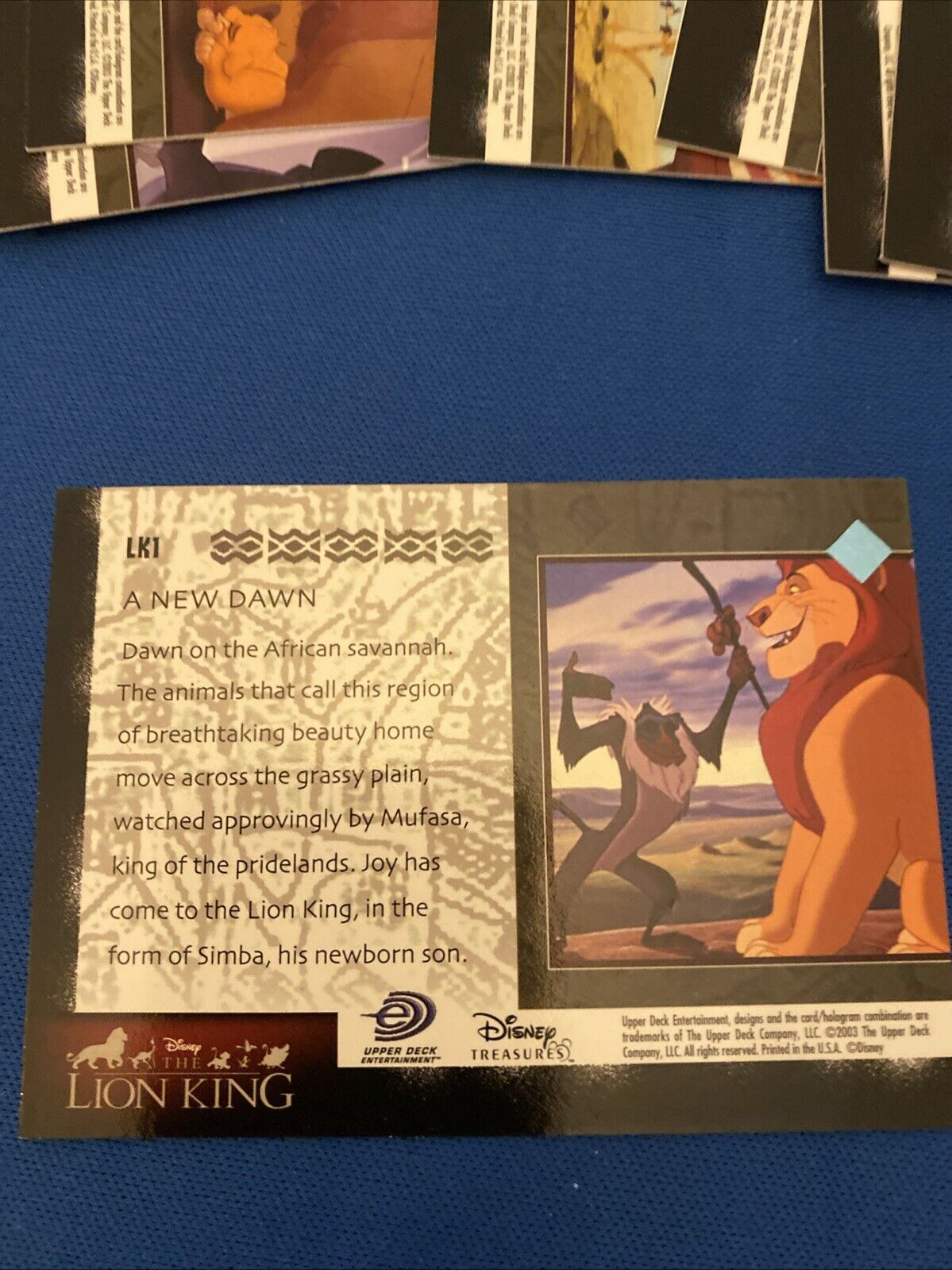 Upper Deck 2003 Disney Treasures Lion King FULL SET  x10 Trading Cards (5760