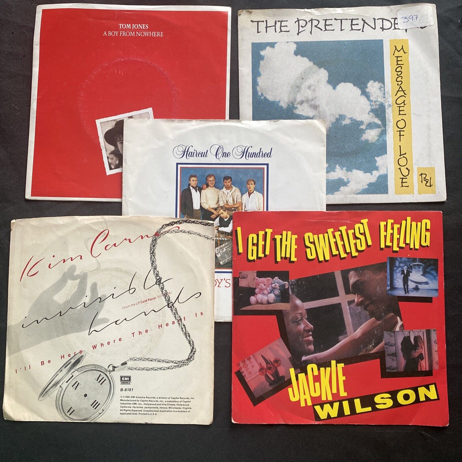 Vinyl Records 7" Singles 5 x 1980's The Pretenders, Tom Jones Ect - 9434