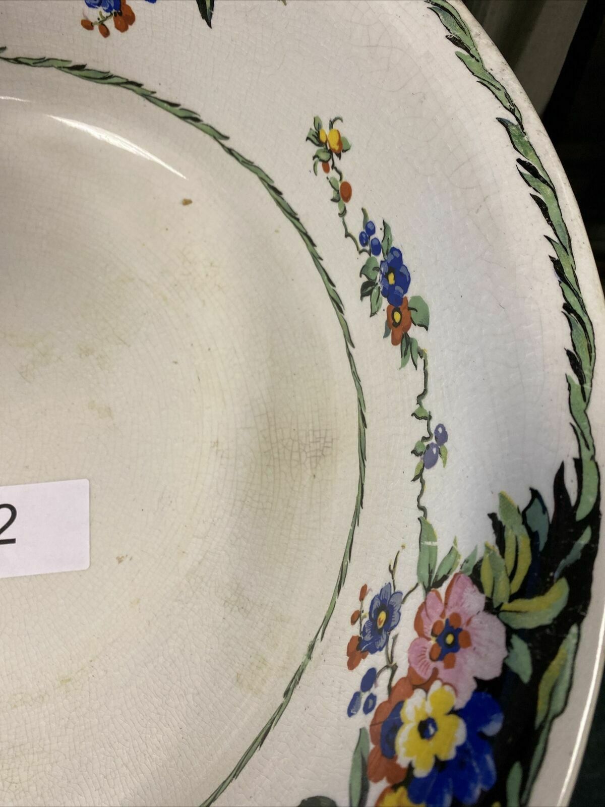 Swinnertons 1930's Very Large pottery bowl Pink 41cm Very Rare Bowl - (8122)