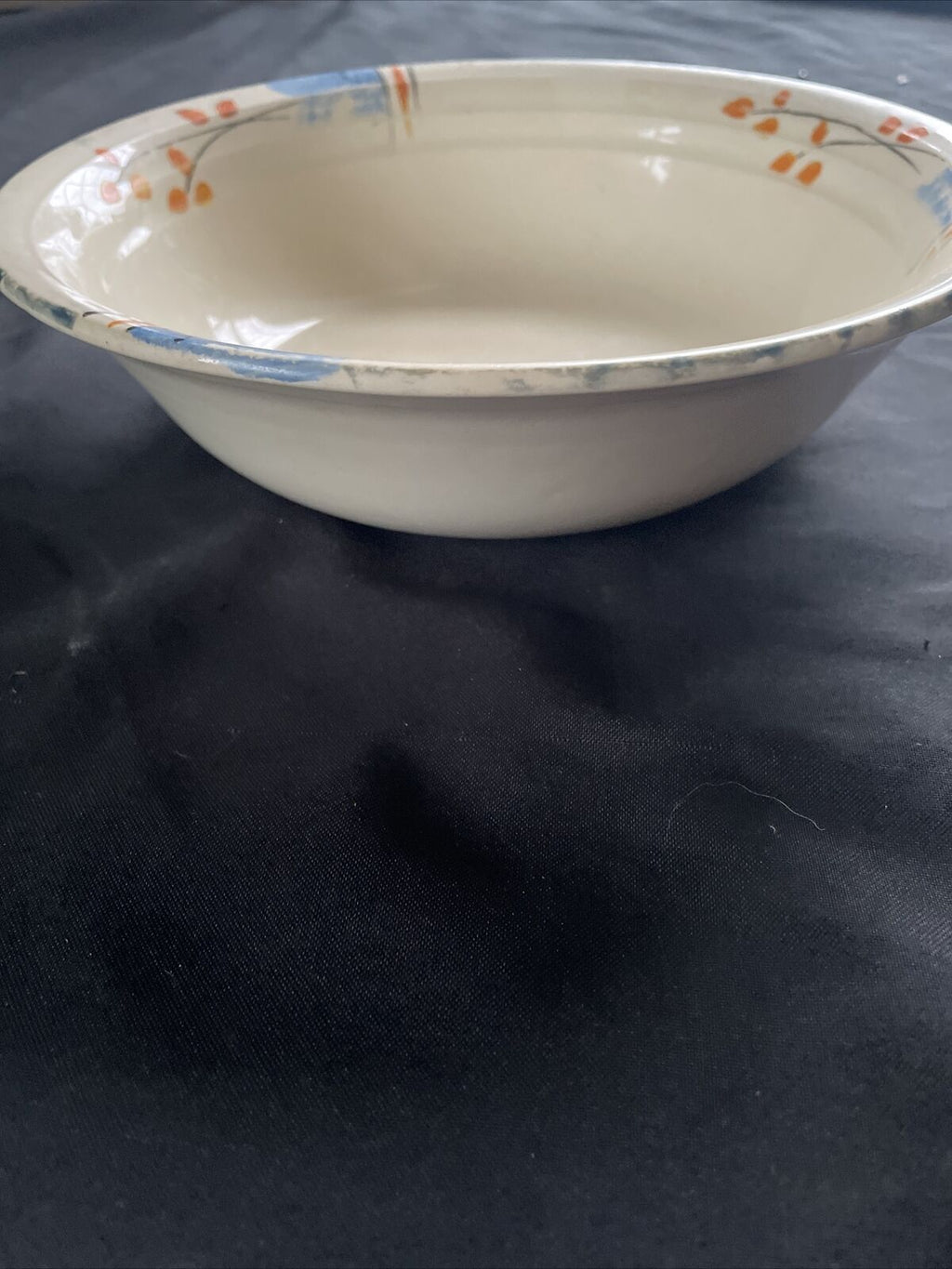 Antique Cream Bowl hand painted 220 diameter rare item - 9396