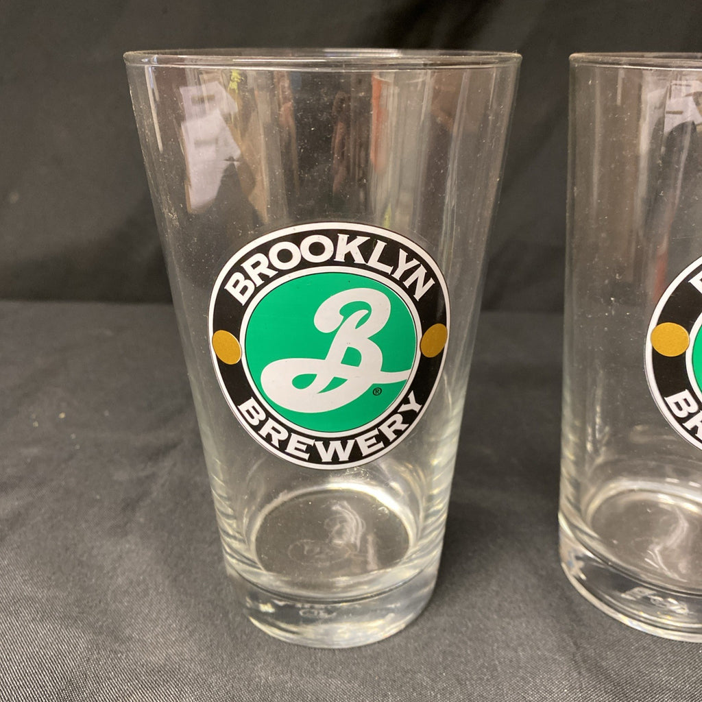 2X Brooklyn Brewery Pint Glasses Lager Beer Drinks Home Bar Pub Party -(1331)