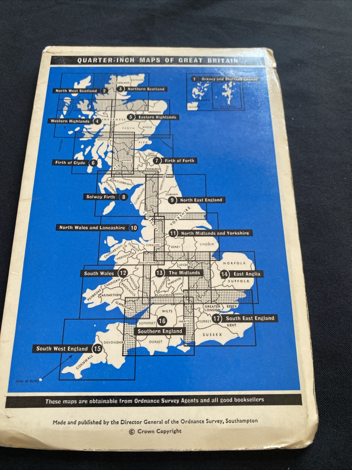 The Midlands Ordnance Survey Quarter Inch Map  #13 (1292)